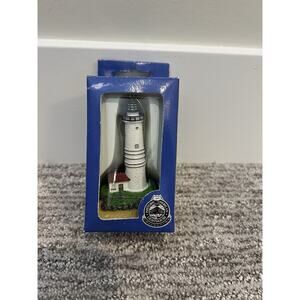 Vintage Christmas Ornament, Lefton, Historic American Lighthouse-Boston Harbor